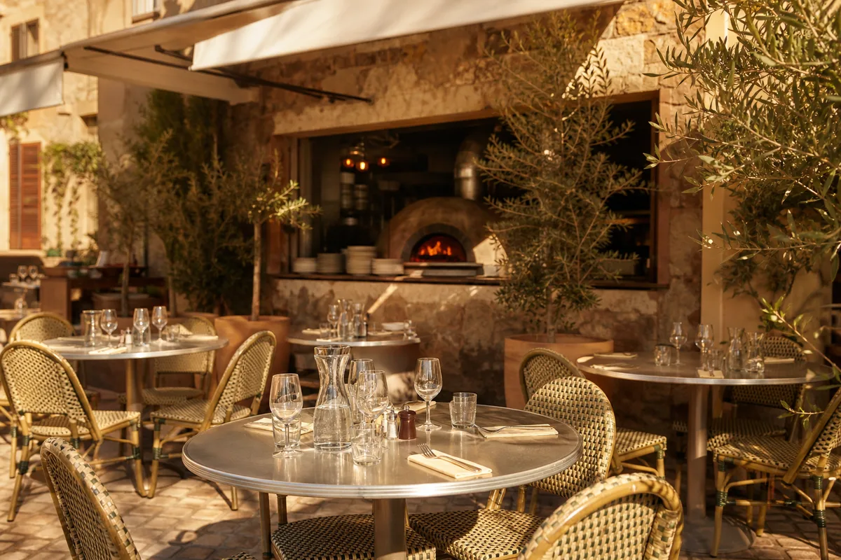 Illustration : Aménager la terrasse d'une pizzeria : mobilier et capacité