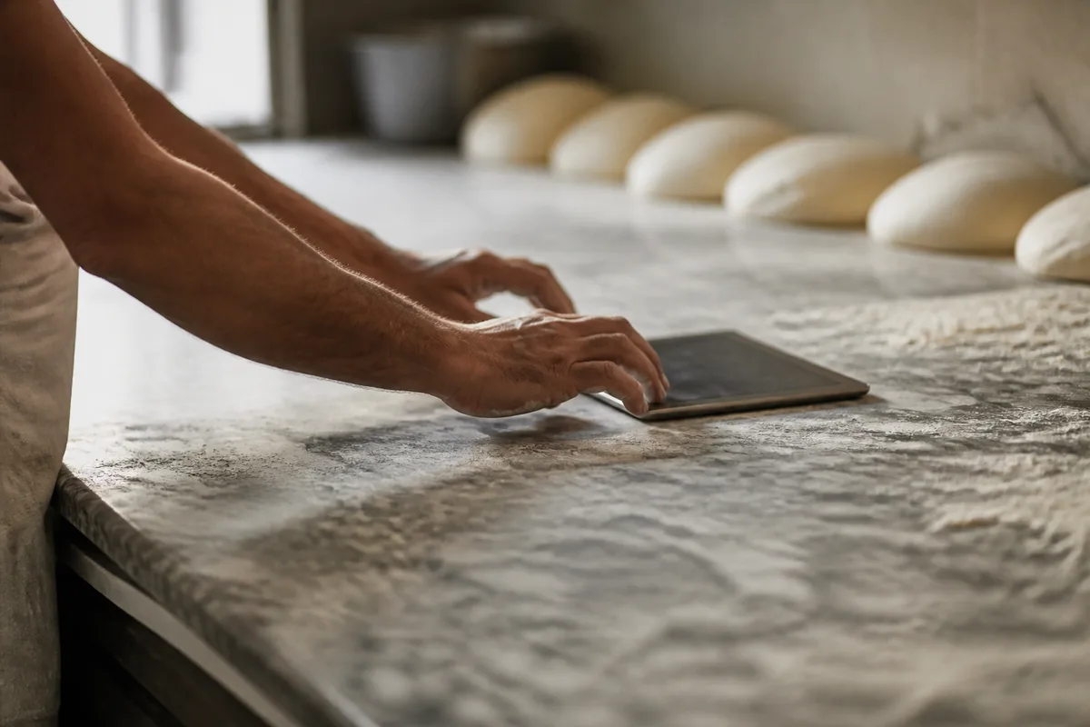 Boîtes à pizza fermées prêtes pour un retrait au comptoir