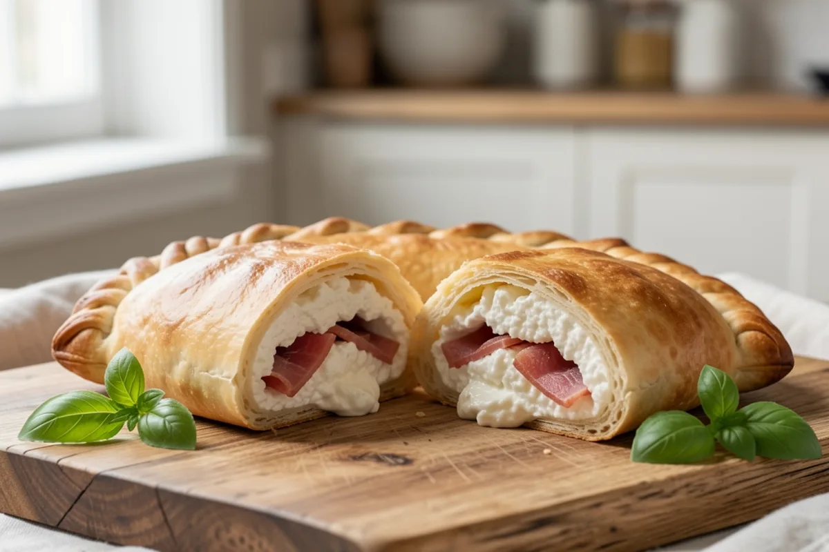 Illustration : Recette calzone : pâte, garniture et cuisson